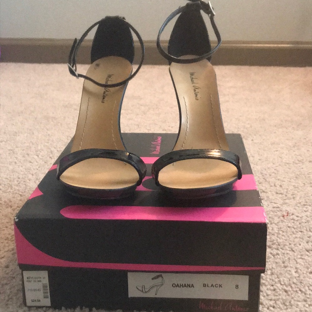 Black Paten Leather Sandals